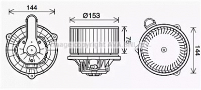 AVA QUALITY COOLING hy8450 -  Электродвигатель, вентиляция салона